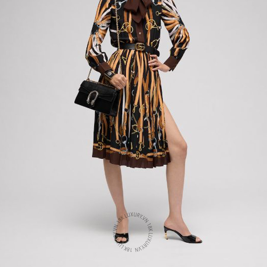 Dép Cao Gót Gucci Castello slide 875298 AAE5J 1000 GJK096