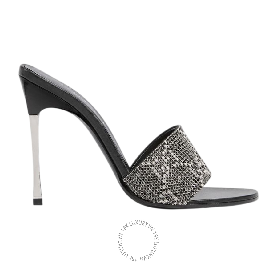 Dép Cao Gót Gucci crystal Bombshell slide sandal 862787 FAFVI 1158 GJK262