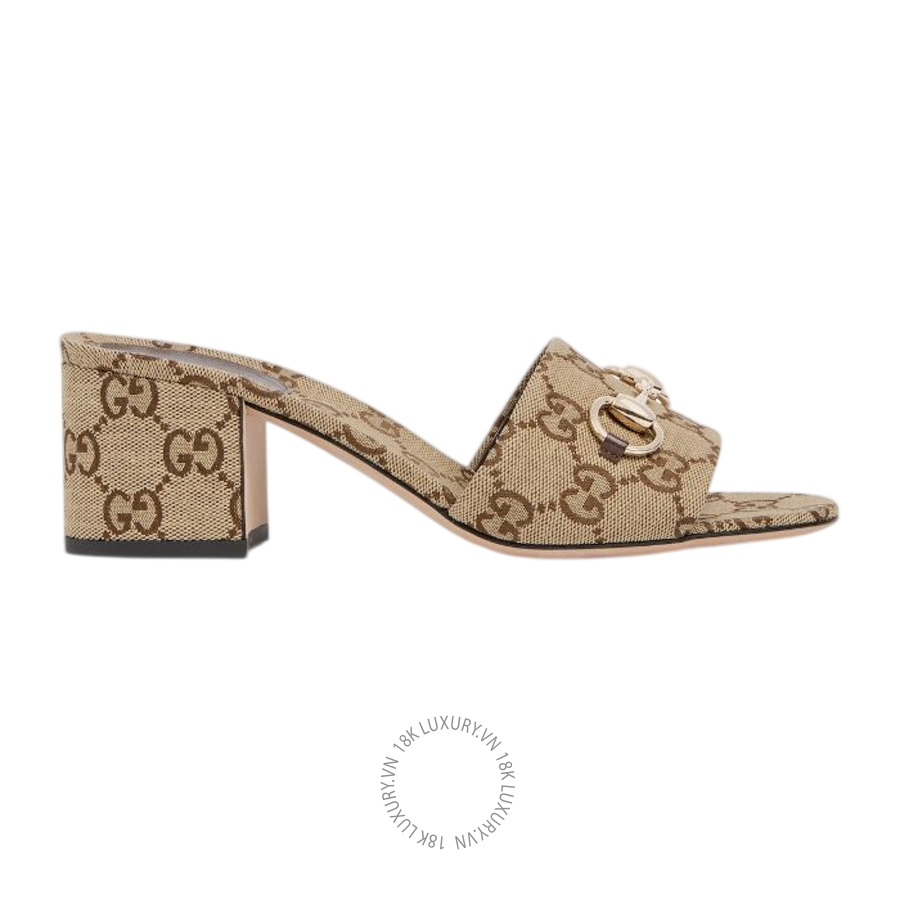 Dép Cao Gót Gucci slide sandal with Horsebit 854882 9SF10 2544 GJK060
