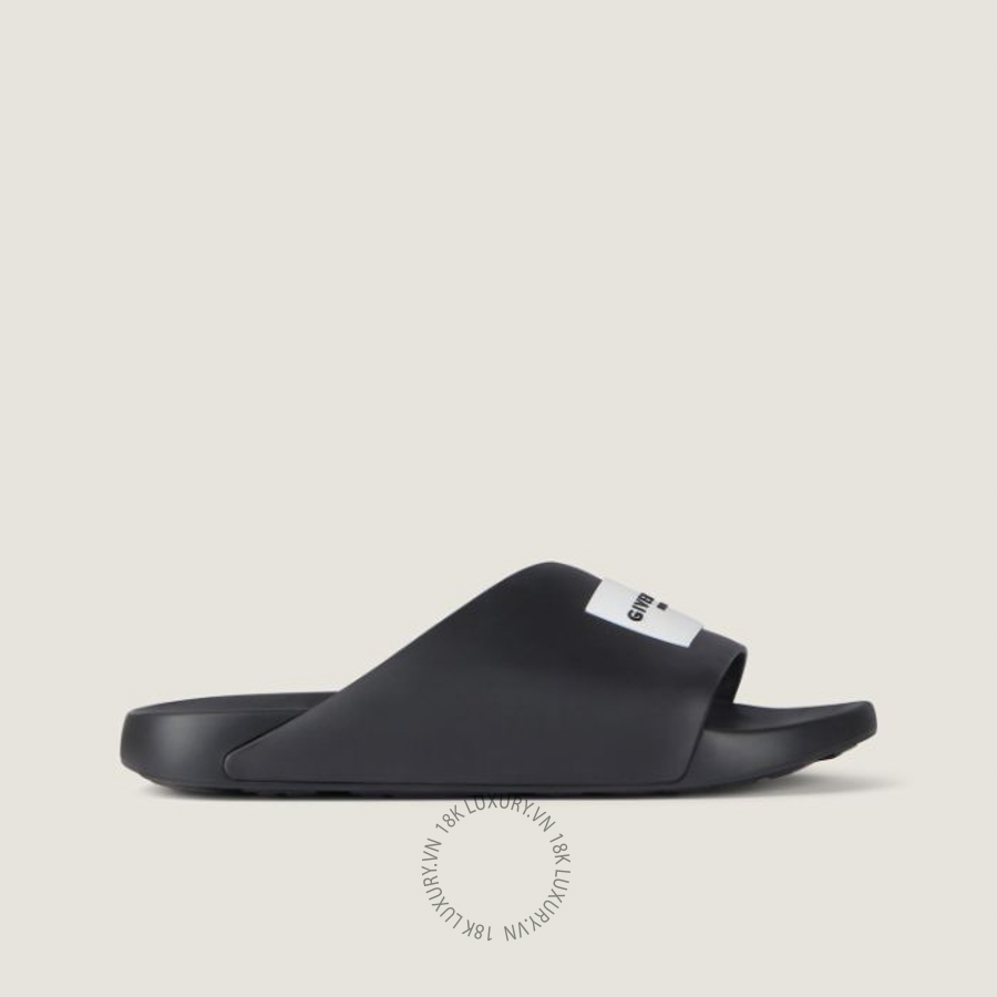 Dép quai ngang Givenchy Label Slide mules in rubber BH302MH1XL-001 NDGT005