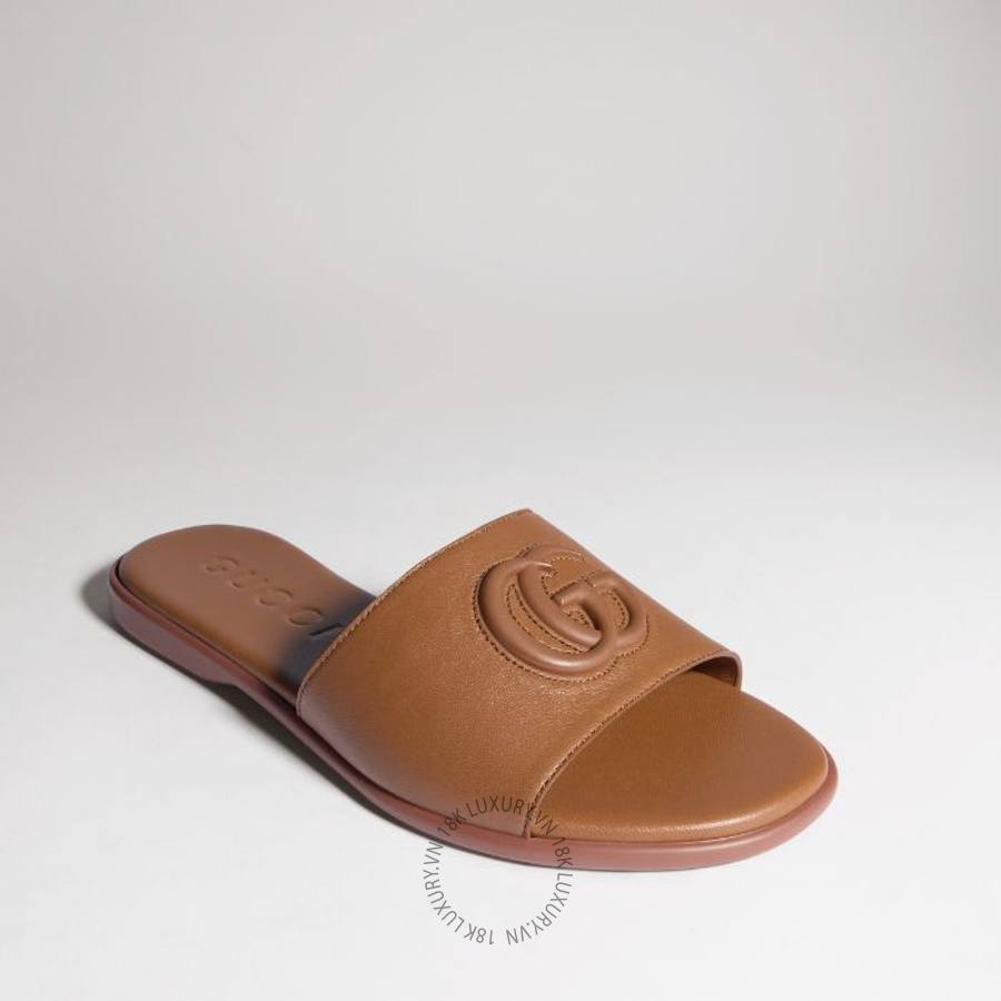 Dép Quai Ngang Gucci slide sandal with Double G 874910 AAGT4 2535 GJK024 19 Dép Quai Ngang Gucci slide sandal with Double G 874910 AAGT4 2535 GJK024