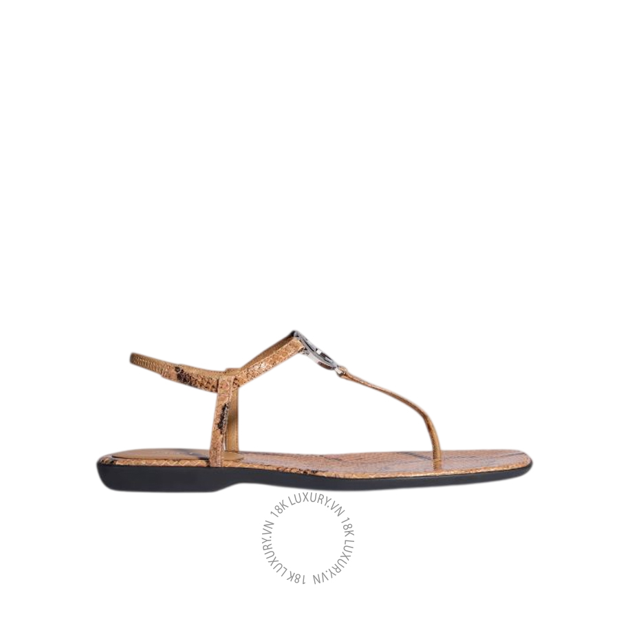 Dép Sandals Xỏ Ngón Gucci python thong with Interlocking G 874699 AAGNI 2841 GJK142