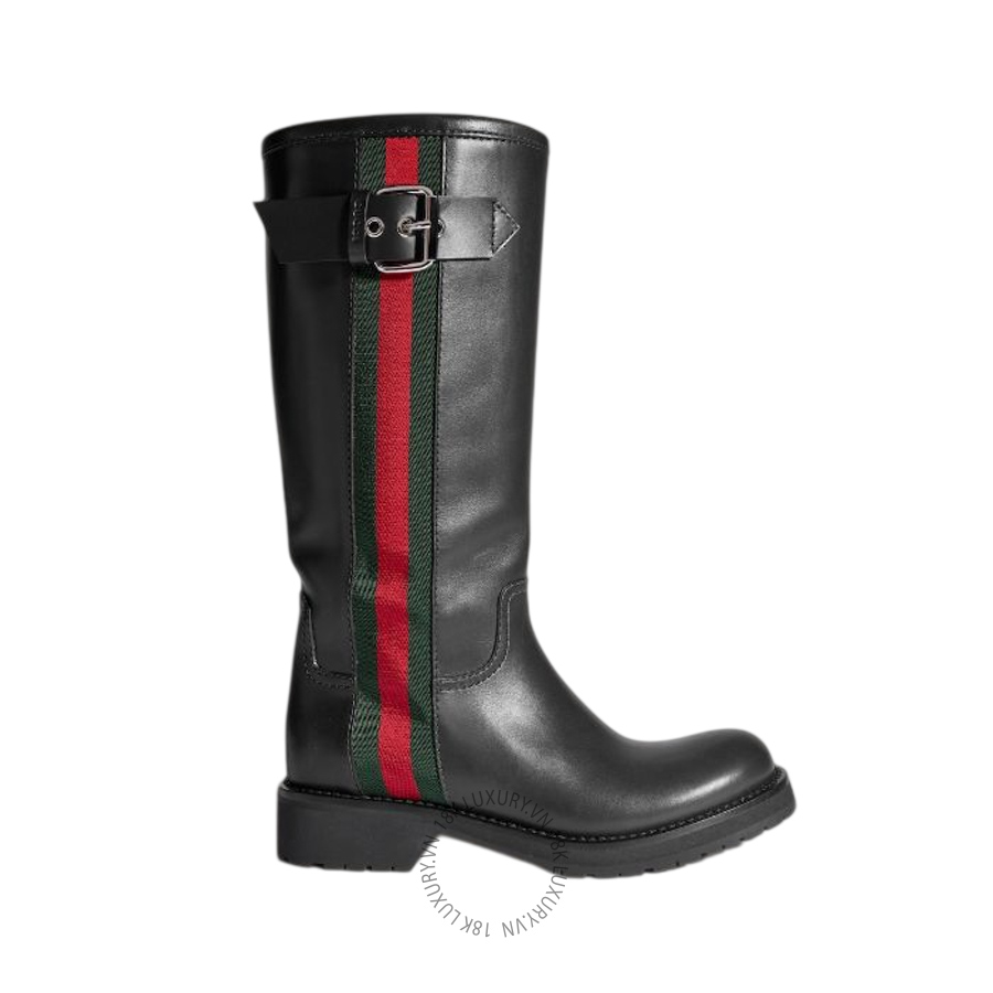 Giày Boots Gucci biker with Web A00344 AAGSL 1060 GJK270
