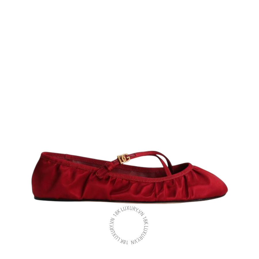 Giày búp bê Dolce Gabbana Satin ballet flats CB0258AD1608S297 NGDG148