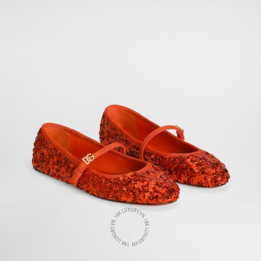 Giày búp bê Dolce Gabbana Sequin ballet flats CB0284A05988L200 NGDG044