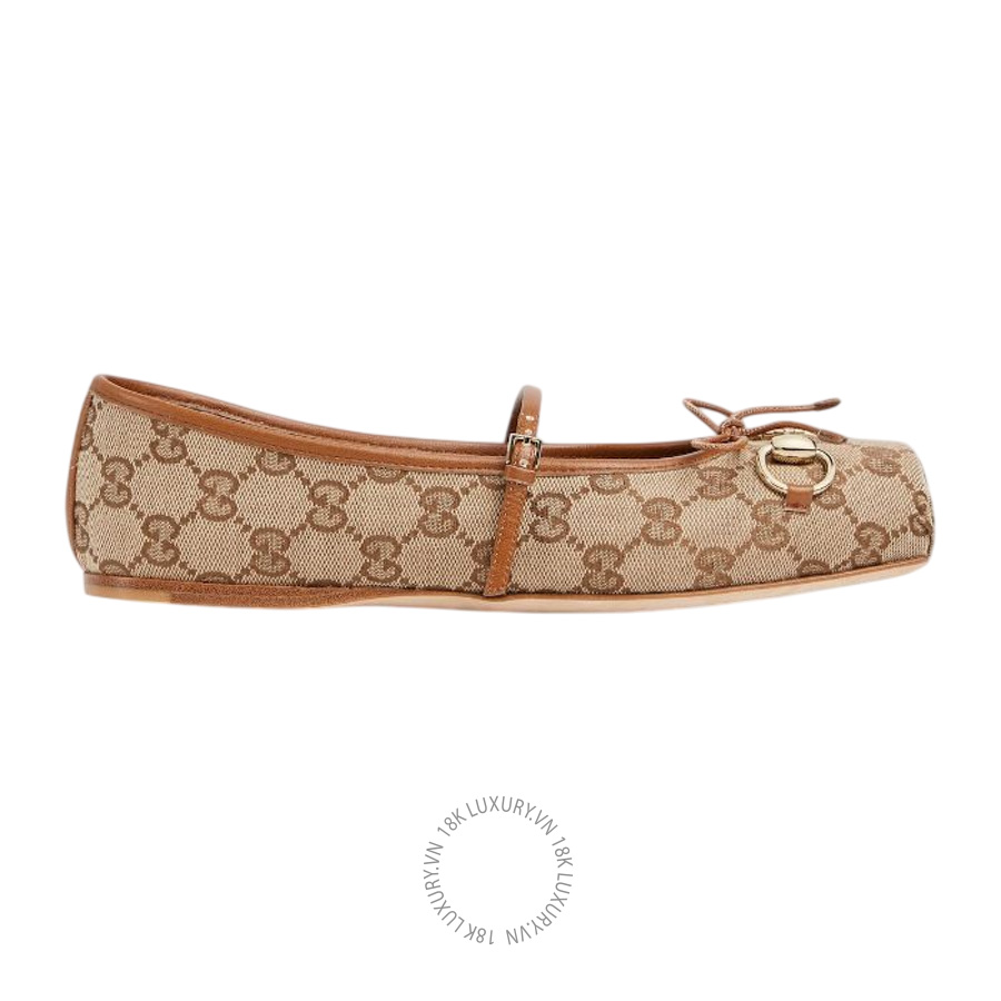 Giày Búp Bê Gucci Horsebit ballet flat 814321 FAD6C 9745 GJK127