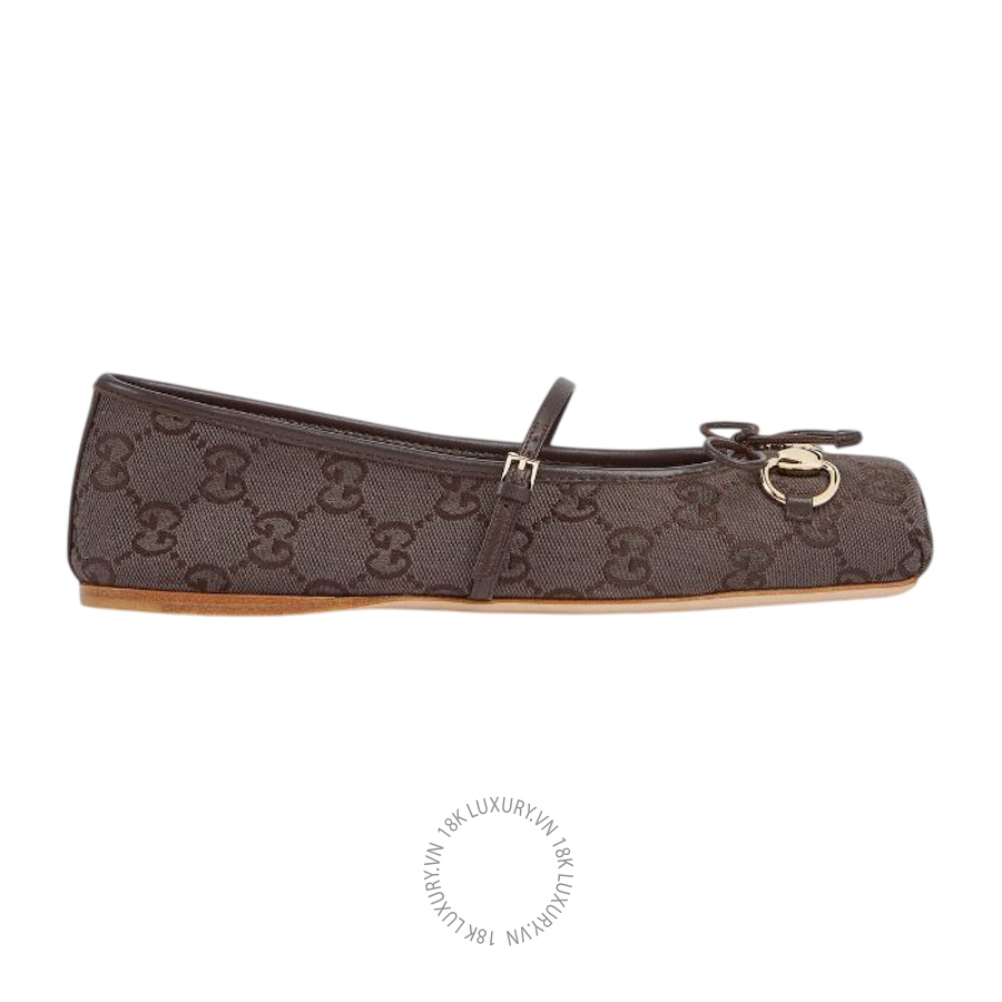Giày Búp Bê Gucci Horsebit ballet flat 814321 FAD8F 2140 GJK027