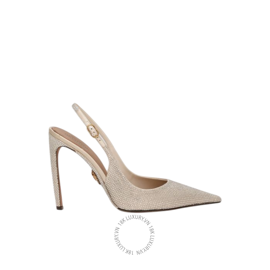 Giày cao gót Dolce Gabbana Devotion satin slingback with rhinestones CG0967AJ5678W066 NGDG054
