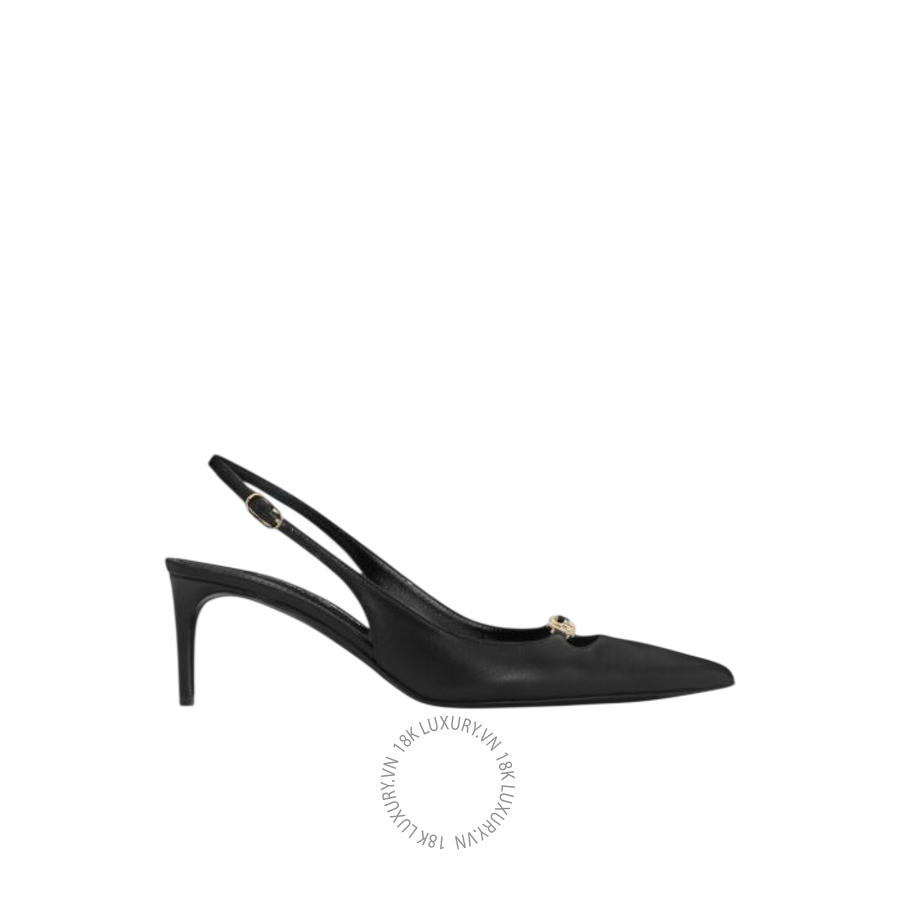 Giày cao gót Dolce Gabbana Lollo silk nappa leather slingback CG0796A195380999 NGDG083