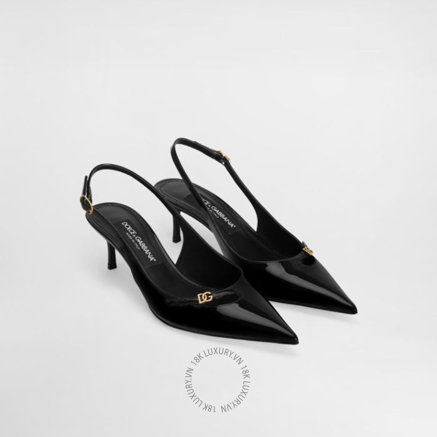 Giày cao gót Dolce Gabbana Patent leather slingback CG1062A147180999 NGDG021