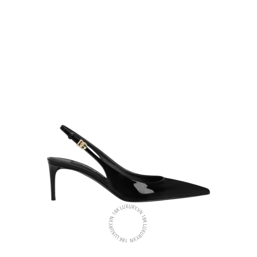 Giày cao gót Dolce Gabbana Patent leather slingbacks CG0773A147180999 NGDG022