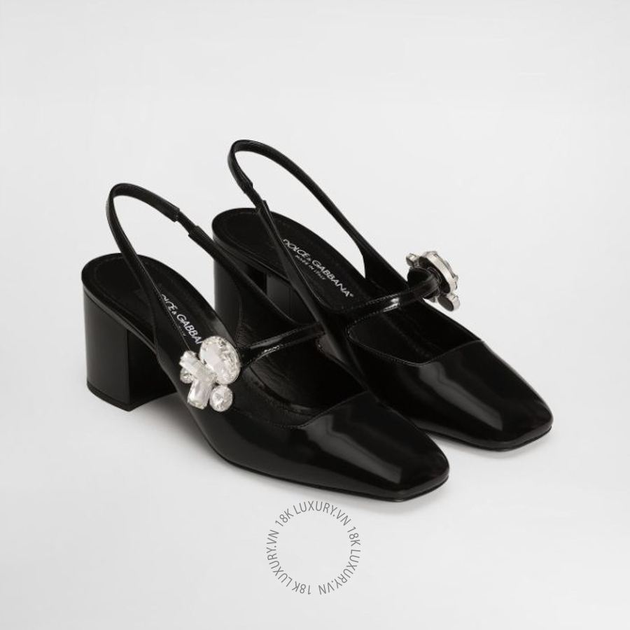 Giày cao gót Dolce Gabbana Polished calfskin slingback CG0986A103780999 NGDG113