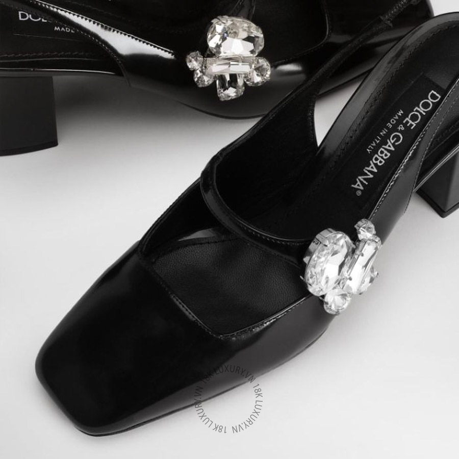 Giày cao gót Dolce Gabbana Polished calfskin slingback CG0986A103780999 NGDG113 11 Giày cao gót Dolce Gabbana Polished calfskin slingback CG0986A103780999 NGDG113