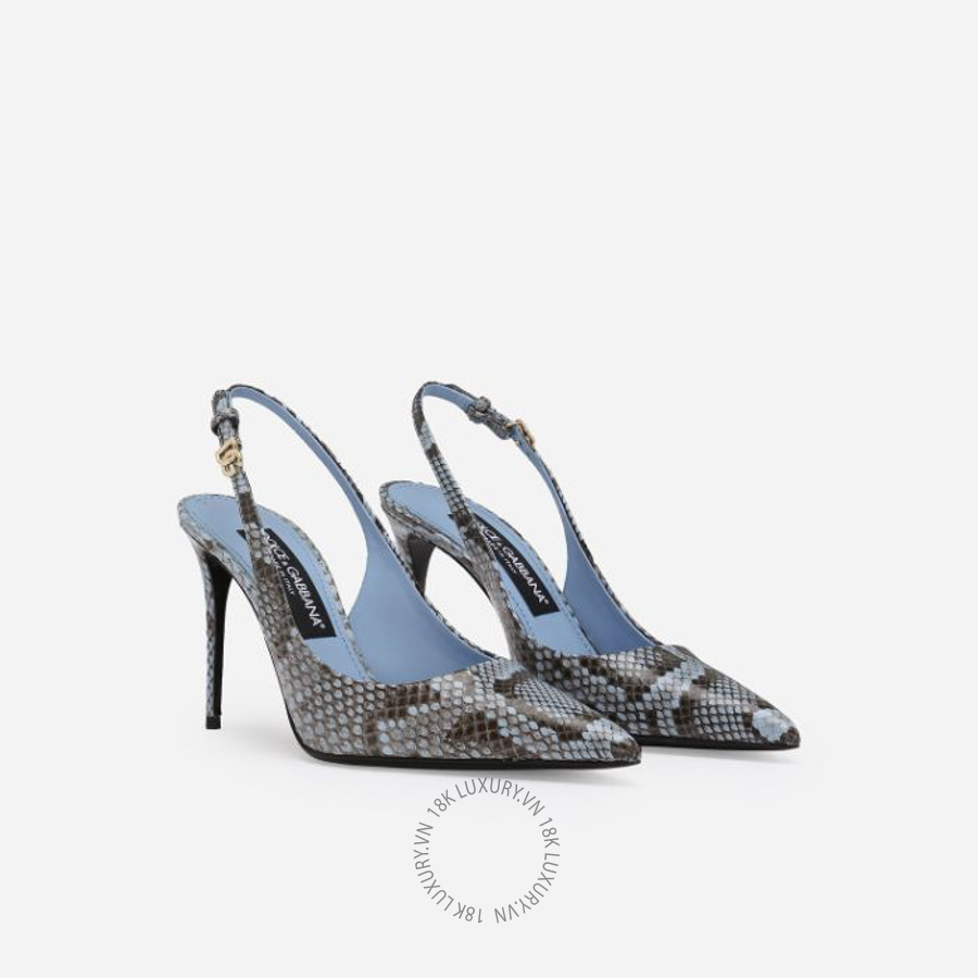 Giày cao gót Dolce Gabbana Python skin slingbacks CG0774A211180789 NGDG201