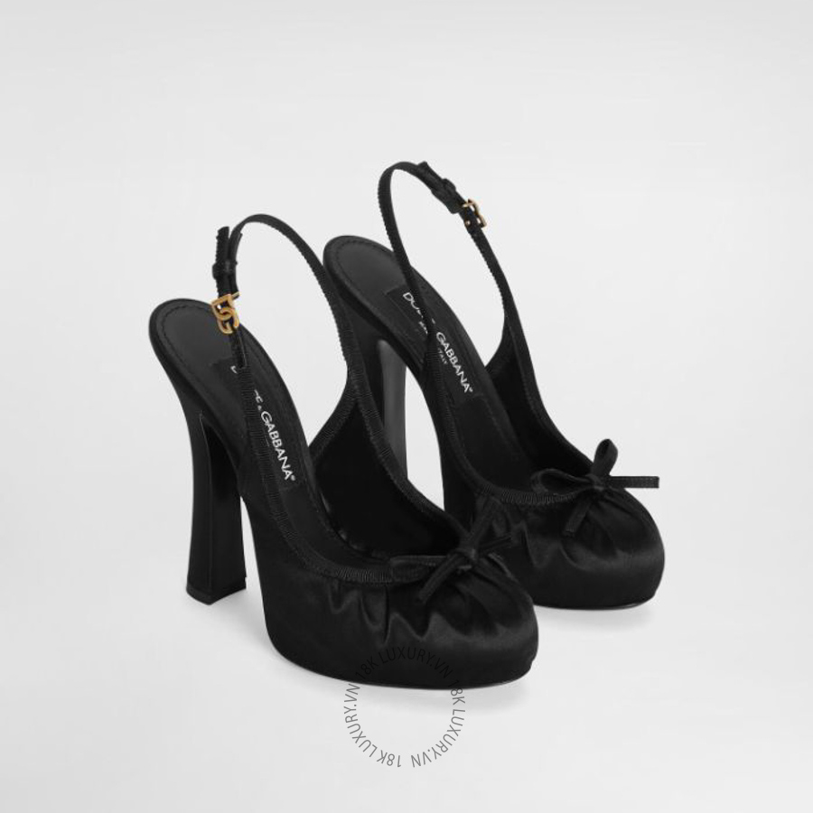 Giày cao gót Dolce Gabbana Satin slingbacks CG0927AD1608B956 NGDG176