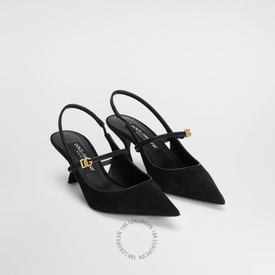 Giày cao gót Dolce Gabbana Suede slingback CG1068AQ13480999 NGDG020