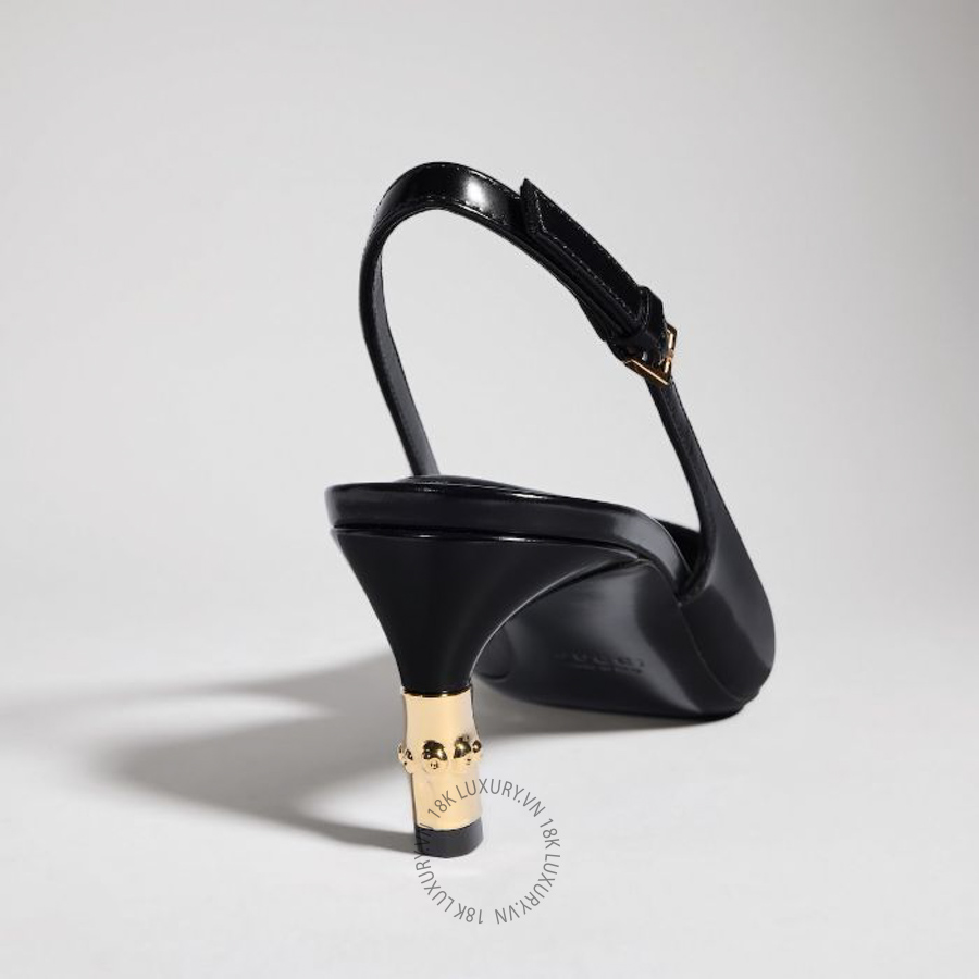 Giày Cao Gót Gucci Castello slingback 875395 AAE5J 1000 GJK168 19 Giày Cao Gót Gucci Castello slingback 875395 AAE5J 1000 GJK168