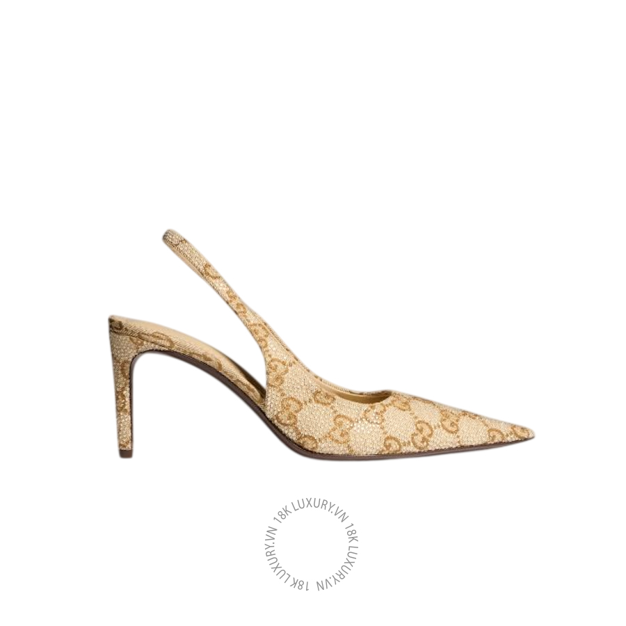 Giày Cao Gót Gucci Donna crystal slingback pump A007KQ FAEZY 9653 GJK266
