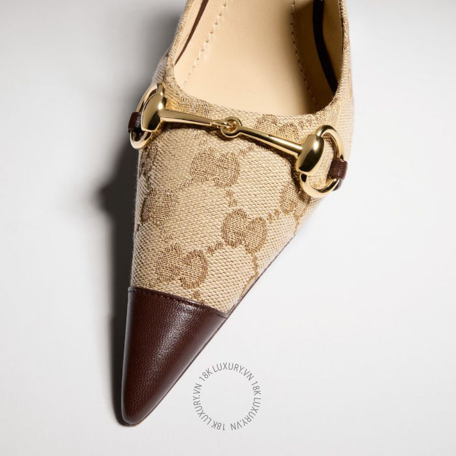 Giày Cao Gót Gucci Donna slingback pump A0068T FAGHW 9650 GJK202 12 Giày Cao Gót Gucci Donna slingback pump A0068T FAGHW 9650 GJK202