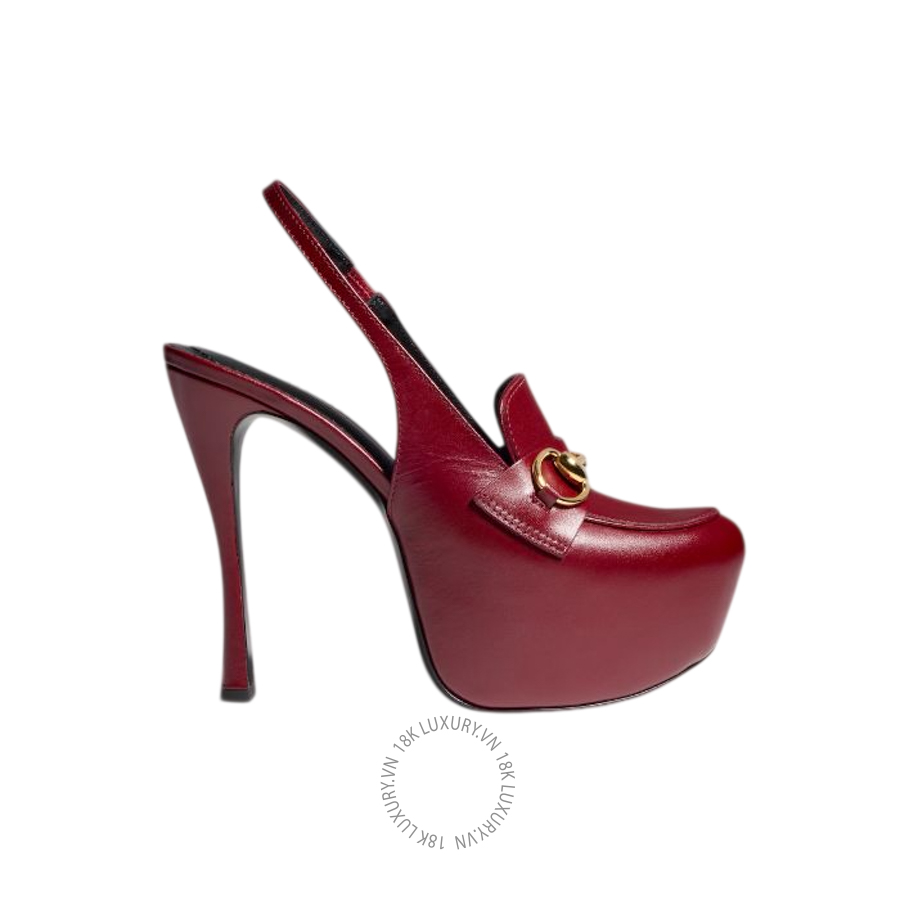 Giày Cao Gót Gucci platform slingback with Horsebit A00676 AAE08 6223 GJK253