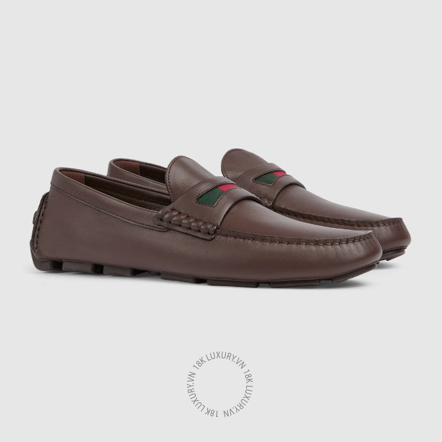 Giày Moca Gucci Men's driver with Web detail 854080 AAFU2 2152 GJK344