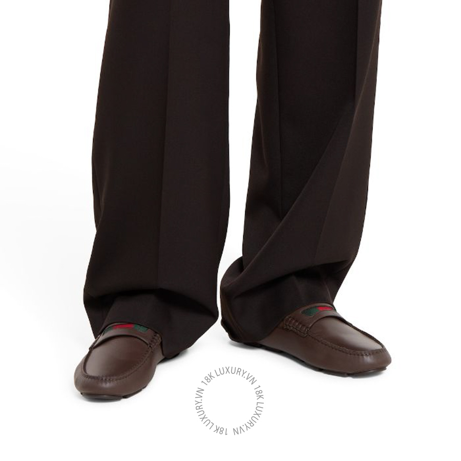 Giày Moca Gucci Men's driver with Web detail 854080 AAFU2 2152 GJK344 17 Giày Moca Gucci Men's driver with Web detail 854080 AAFU2 2152 GJK344