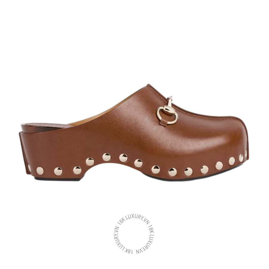 Giày Sục Cao Gót Gucci platform clog with Horsebit 854409 AAF9G 2546 GJK125