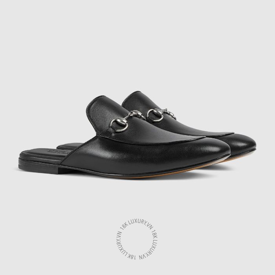 Giày Sục Gucci Men's mule with Horsebit 853465 DLC00 1000 GJK353
