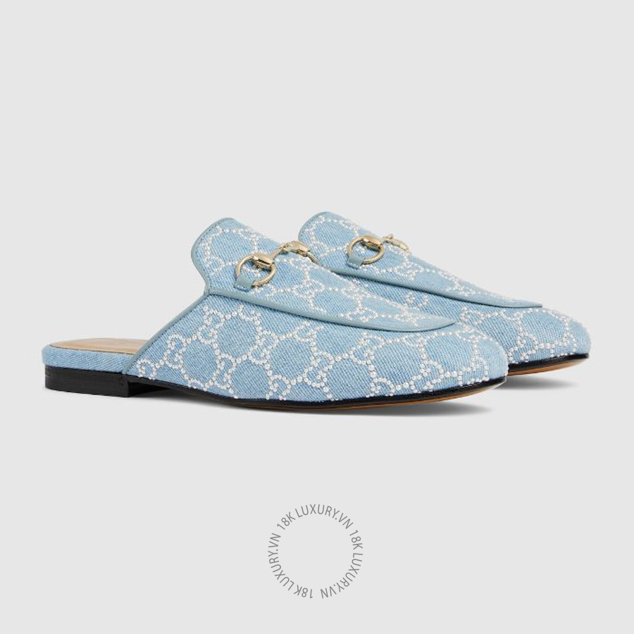 Giày Sục Gucci Princetown slipper with pearls 861711 FAFTM 4963 GJK124