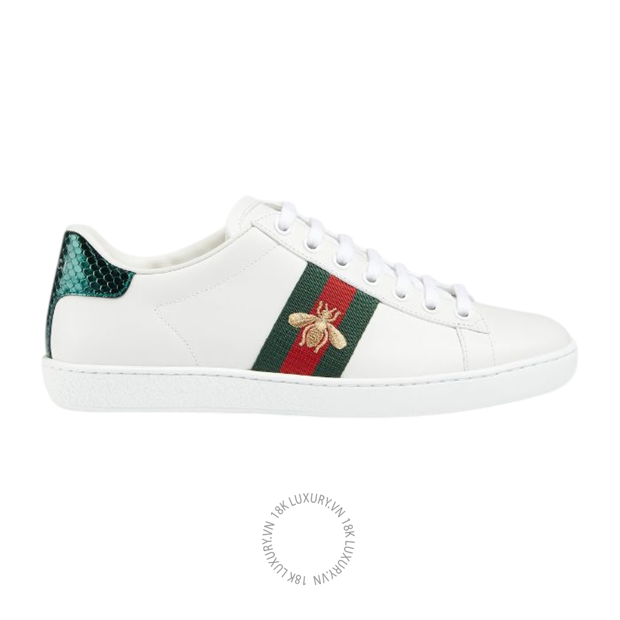 Giày Thể Thao Gucci Ace sneaker with bee 431942 02JP0 9064 GJK009