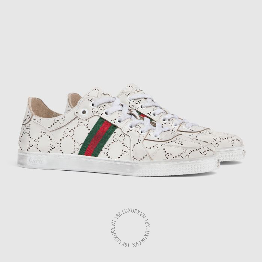 Giày Thể Thao Gucci Men's Stretch low-top sneaker 865087 AAGGP 9166 GJK363