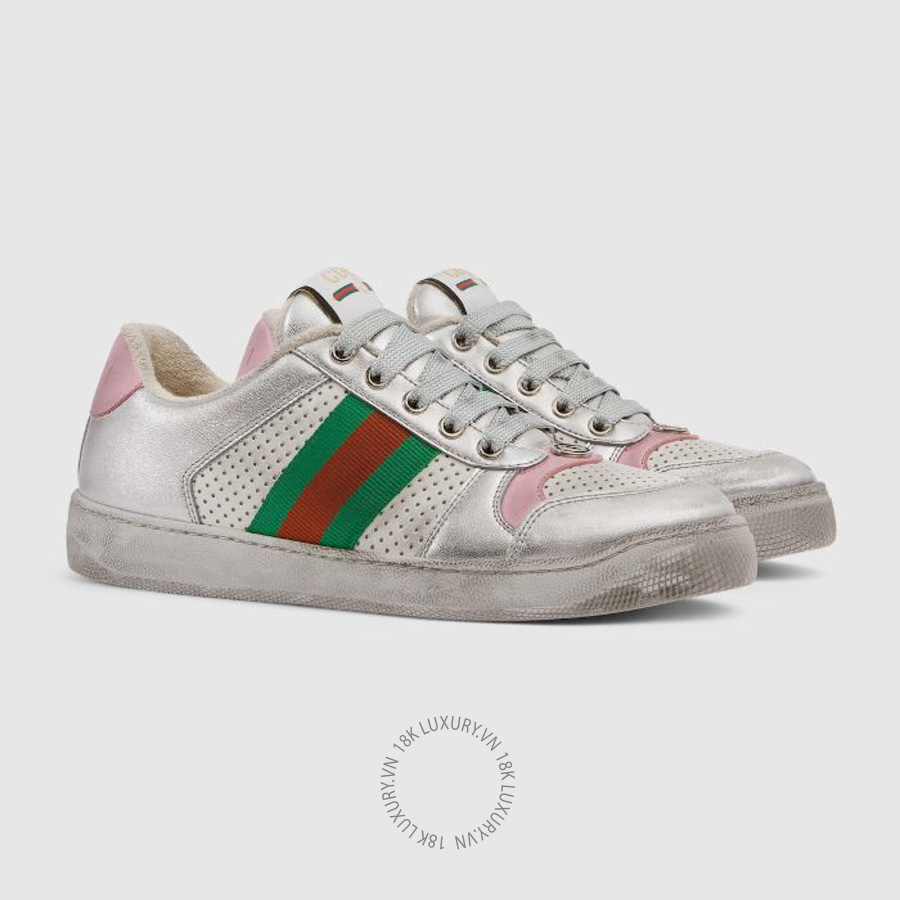Giày Thể Thao Gucci worn-out effect Screener sneaker 866452 AAGHS 8157 GJK138