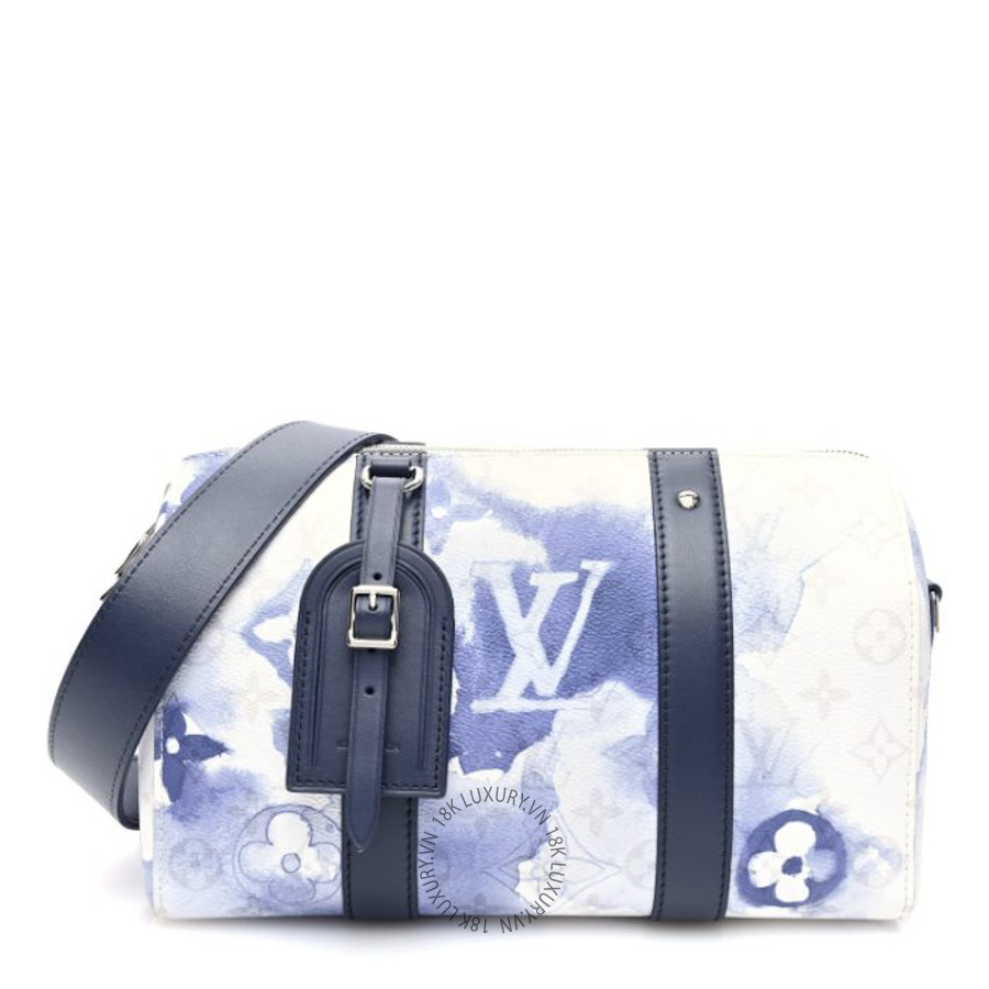 Louis Vuitton Monogram Watercolor City Keepall Blue NSBD288