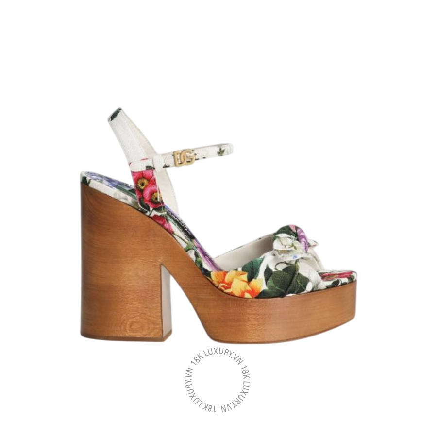 Sandal cao gót Dolce Gabbana Jacquard platform sandals CZ0322A6P73HA5KT NGDG193