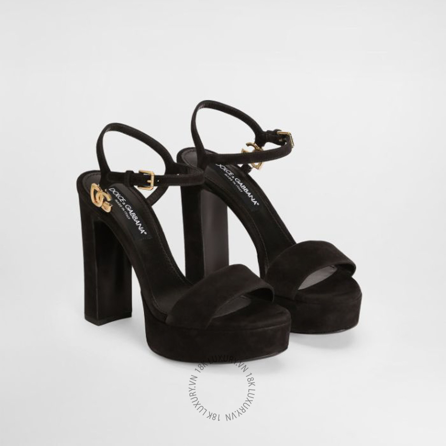 Sandal cao gót Dolce Gabbana Suede platform sandals CR2027A127580999 NGDG024