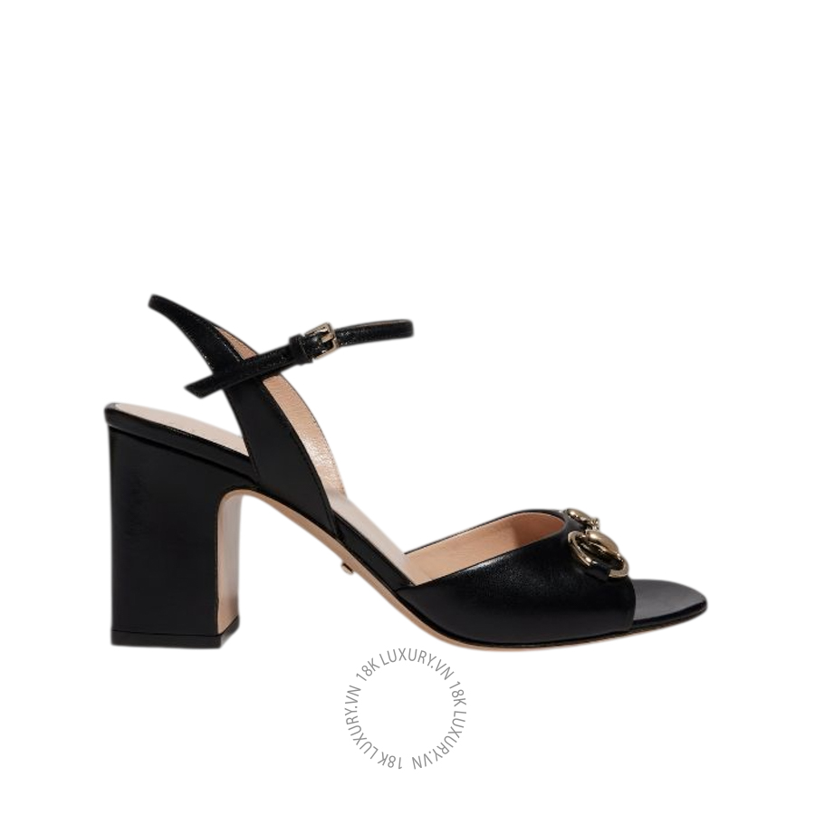 Sandals Cao Gót Gucci Horsebit 812292 C9D00 1000 GJK119