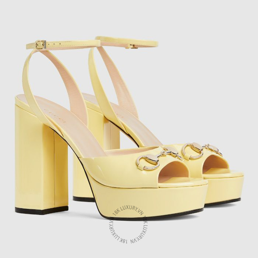 Sandals Cao Gót Gucci Horsebit platform 795224 BNC00 7550 GJK062
