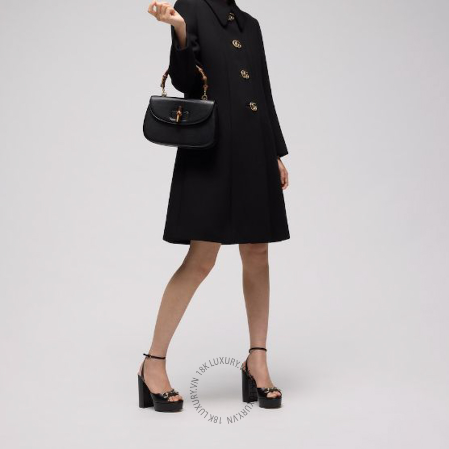 Sandals Cao Gót Gucci Horsebit platform 795224 C9D00 1000 GJK227