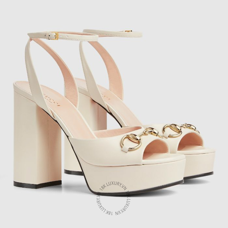 Sandals Cao Gót Gucci Horsebit platform 795224 C9D00 9540 GJK226