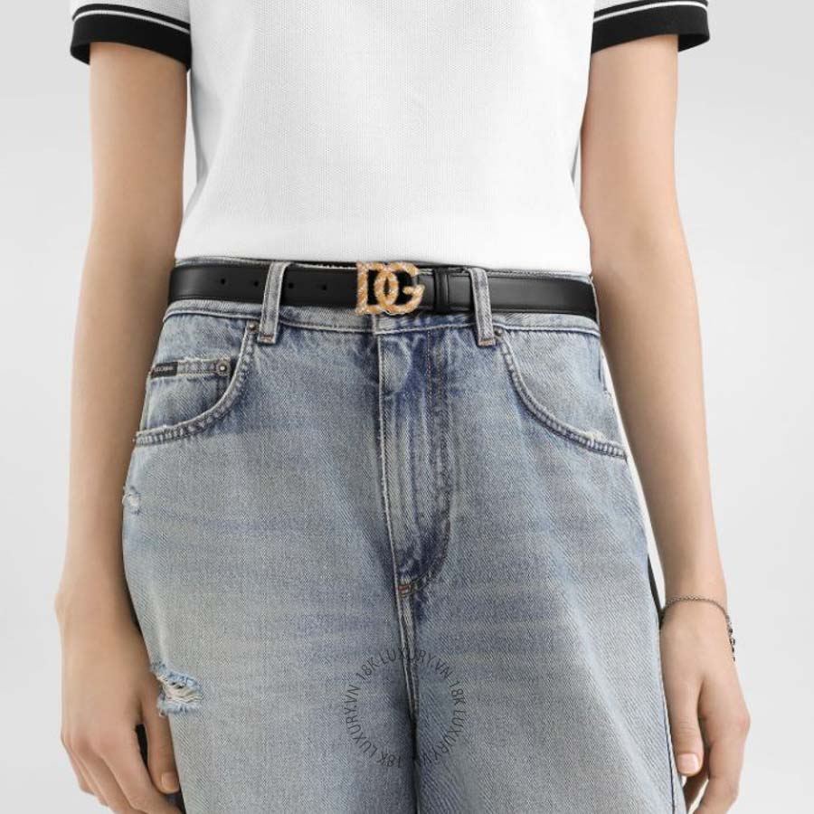 Thắt lưng Dolce Gabbana Calfskin belt with logo BE1683AW57680999 NTLD042