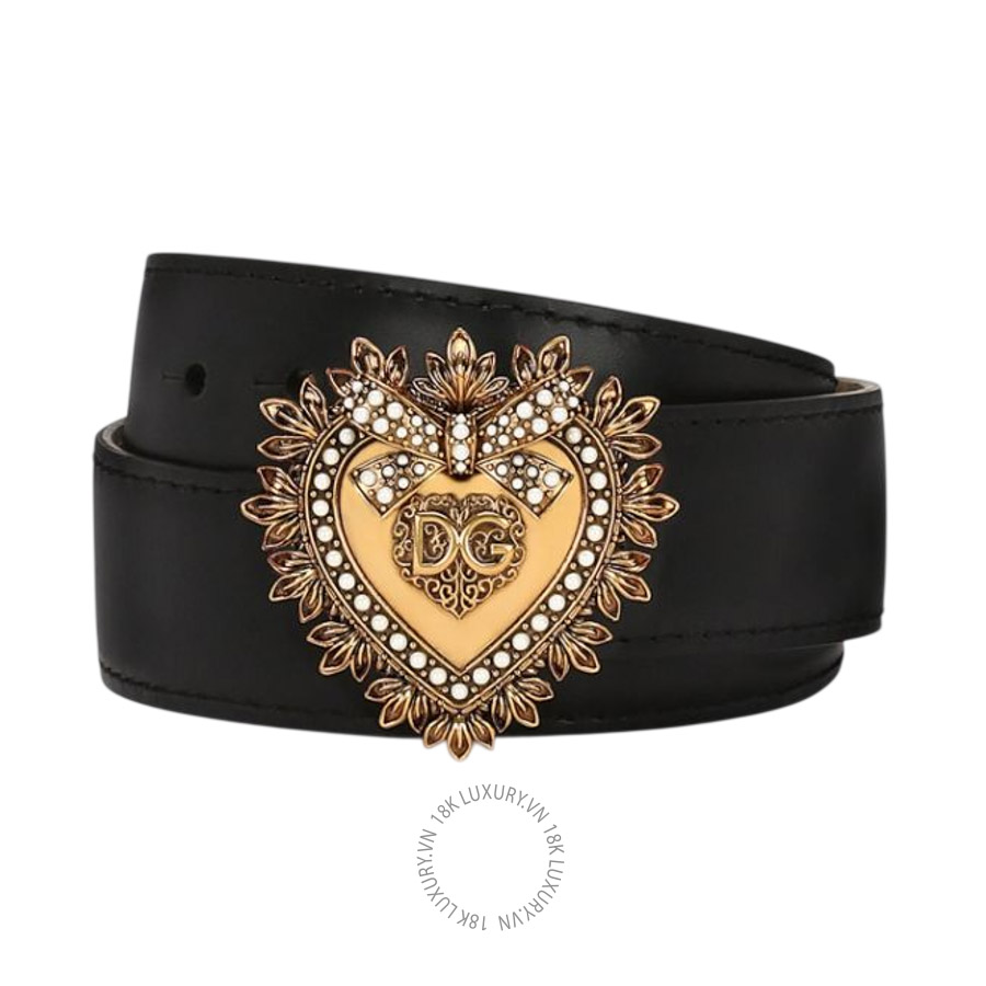 Thắt lưng Dolce Gabbana Devotion belt in lux leather BE1315AK86180999 NTLD004
