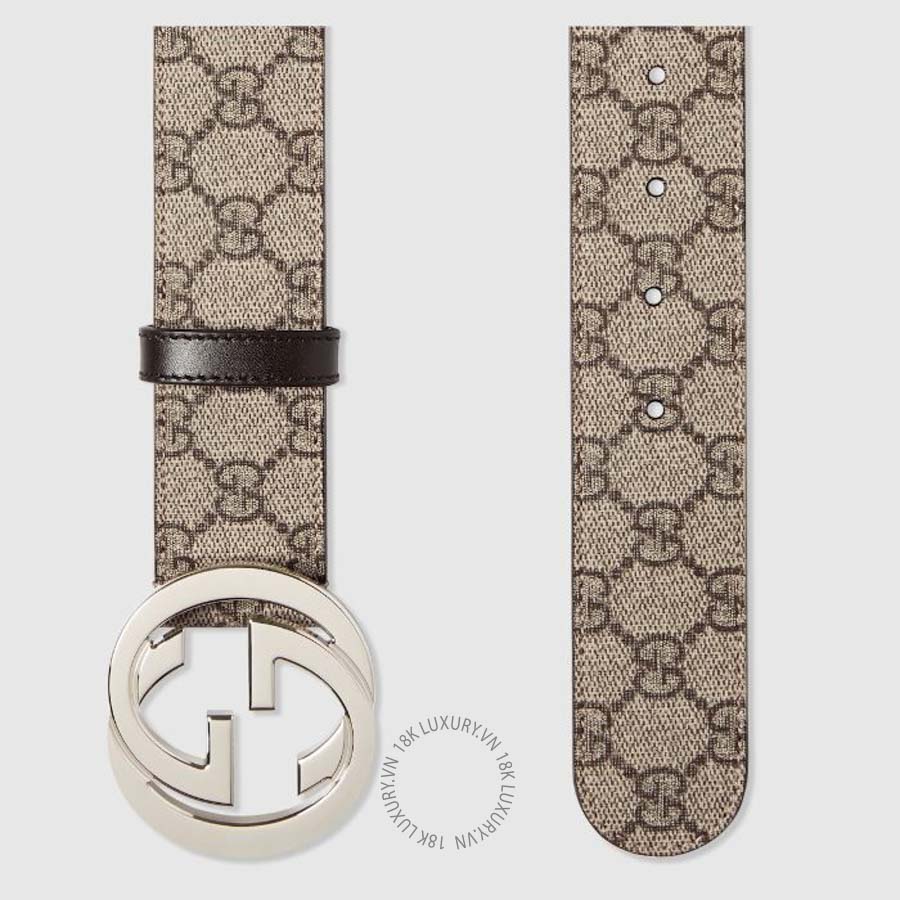 Thắt Lưng Gucci Belt with Interlocking G buckle 411924 KGDHN 9643 GTL111