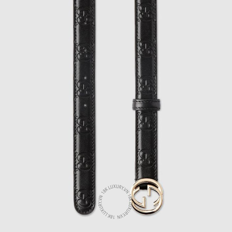 Thắt Lưng Gucci Belt with Interlocking G buckle 813005 AAD5L 1000 GTL016