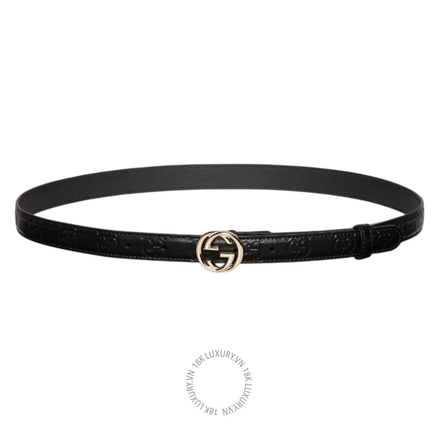 Thắt Lưng Gucci Belt with Interlocking G buckle 813005 AAD5L 1000 GTL016