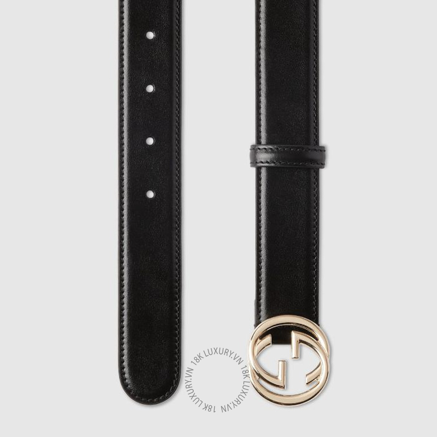 Thắt Lưng Gucci Belt with Interlocking G buckle 813008 0YA0G 1000 GTL038