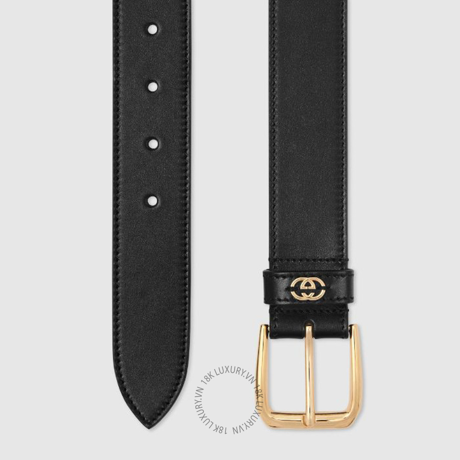 Thắt Lưng Gucci Belt with Interlocking G detail 673921 AP00G 1000 GTL110
