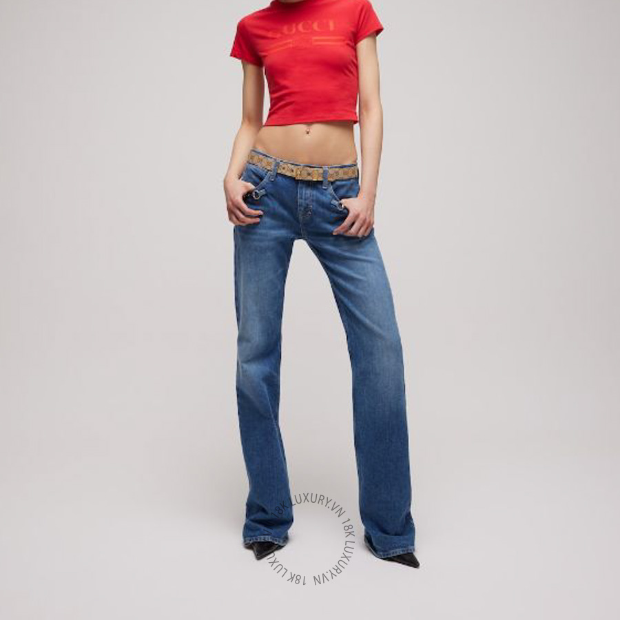 Thắt Lưng Gucci Belt with squared buckle 874670 FAFUT 9611 GTL014