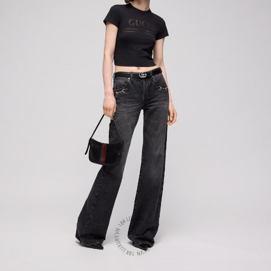 Thắt Lưng Gucci GG Marmont thin belt with crystals 772651 0YAUN 1155 GTL080