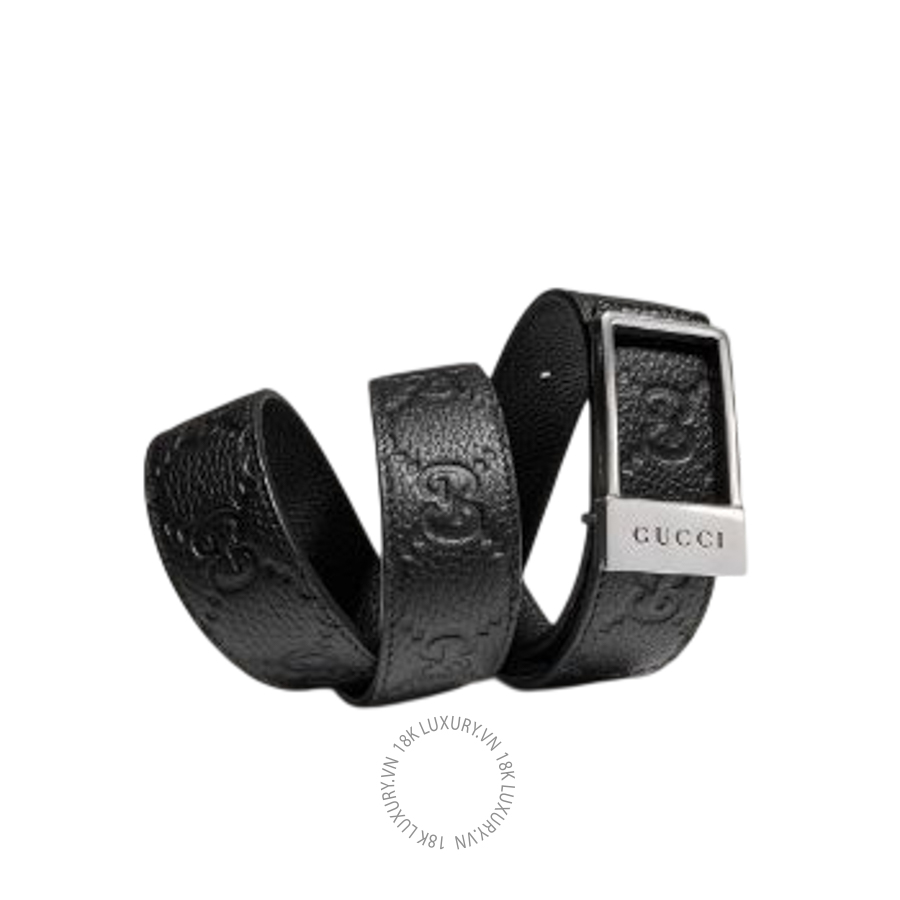 Thắt Lưng Gucci Reversible belt with rectangular buckle 820724 AAE5X 1000 GTL156