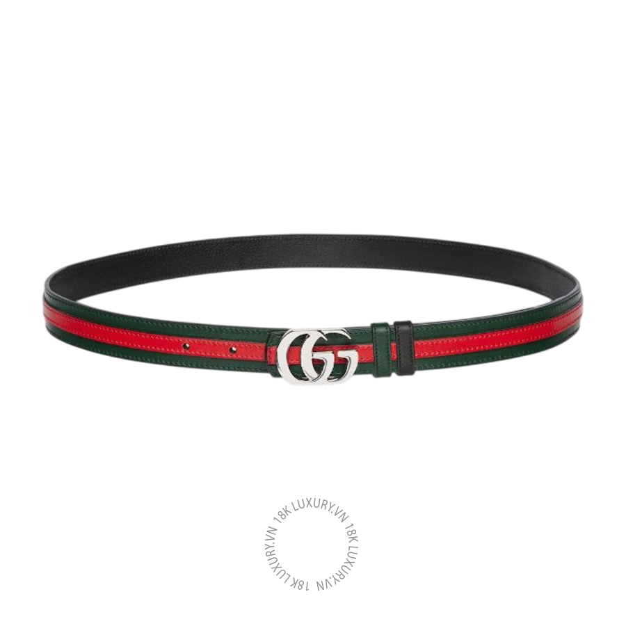 Thắt Lưng Gucci Reversible thin belt with Double G buckle A005WH AAG76 3049 GTL069